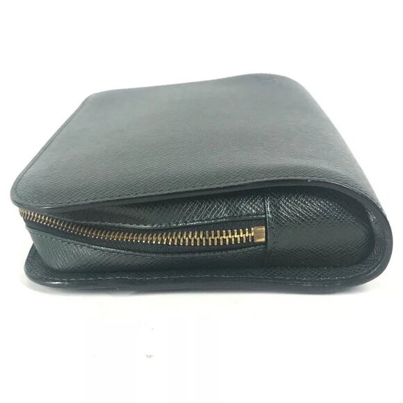 LOUIS VUITTON M30184 Taiga Baikal Bag Clutch Bag Pouch Green/GoldHardware - Picture 4 of 16